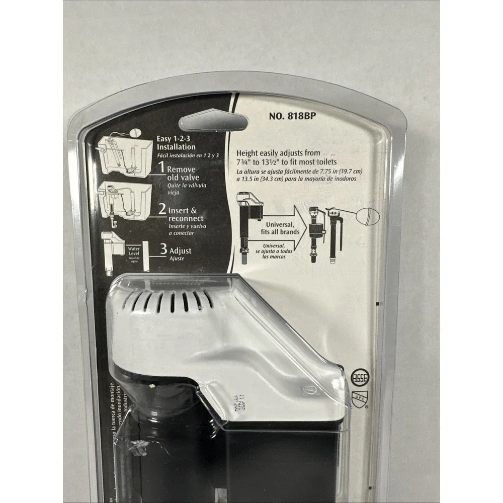 Korky QuietFILL Fill Valve and Standard 2-Inch Rubber Toilet Flapper Kit (818BP)